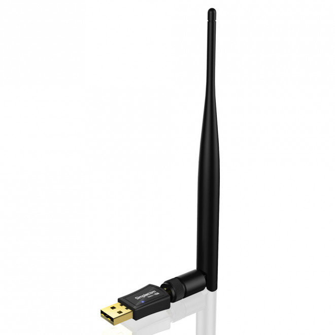 V177-L-HXSI-NW611-HXSI-NW611__29435-00 SIMPLECOM NW611 AC600 WiFi Dual Band USB Adapter with 5dBi High Gain Antenna - Image 1