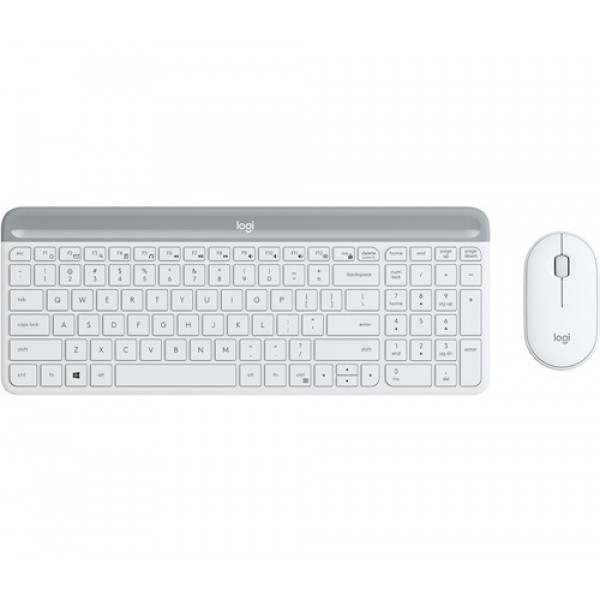 V177-L-KBLT-MK470-W_KBLT-MK470-W__62042_1 LOGITECH MK470 Slim Wireless Keyboard Mouse Combo Nano Receiver 1 Yr (L) --White - Image 1
