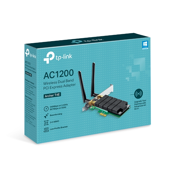 V177-L-NWTL-ARCHERT4E-NWTL-ARCHERT4E__16745-00 TP-Link Archer T4E AC1200 Wireless Dual Band PCIe Adapter, 867Mbps @ 5Ghz, 300Mbps @ 2.4Ghz - Image 1