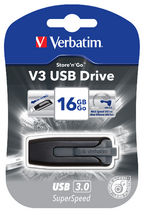 V177-L-USV-49172-USV-49172__26672-00 VERBATIM 16GB V3 USB3.0 Grey Store'n'Go V3; Rectractable - Image 1