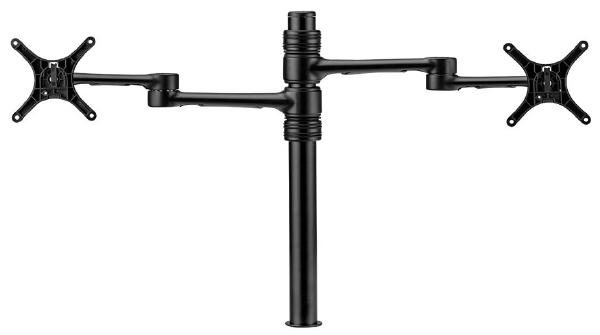 V177-MA-13AFS-AT-DC-B_L_13AFS-AT-DC-B__38294_1 Atdec Dual display monitor arm AFS-AT-DC BLACK 1 x AF-AT-B 525mm long pole with 422mm articulated arm + 1 x AF-AA-B Accessory monitor arm for AF-AT - Image 1