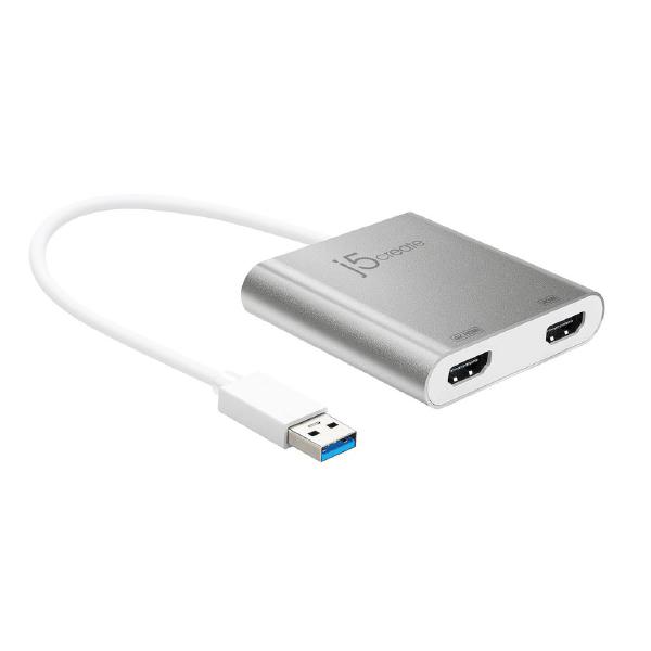 V177-MA-15A-JUA365-71062-00 J5create JUA365 USB 3.0 to 4K2K Dual HDMI Multi-Monitor Adapter - Image 1