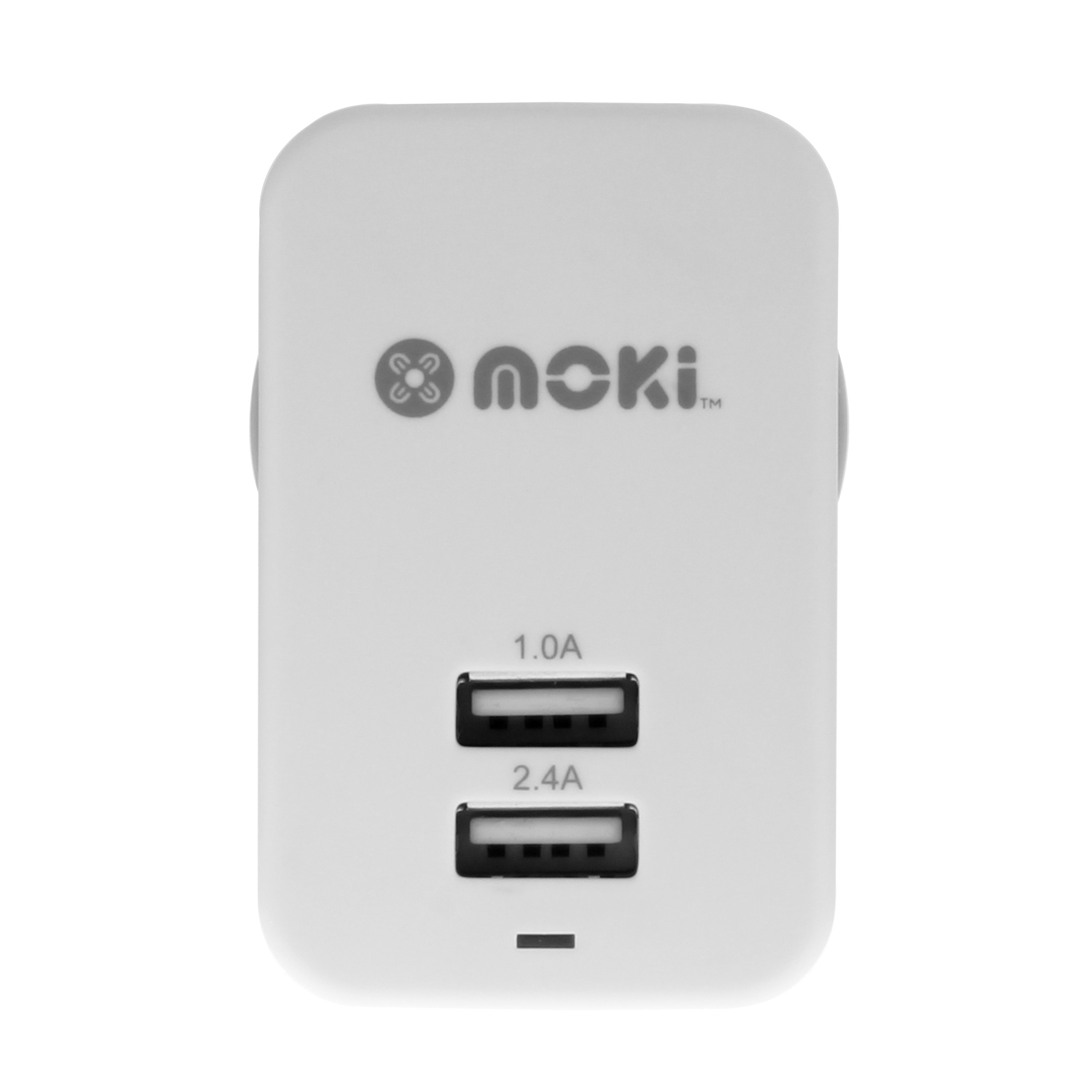 V177-MUSBWW-ACC-MUSBWW-00__80109-00 MOKI Dual USB Wall Charger - White - Image 1