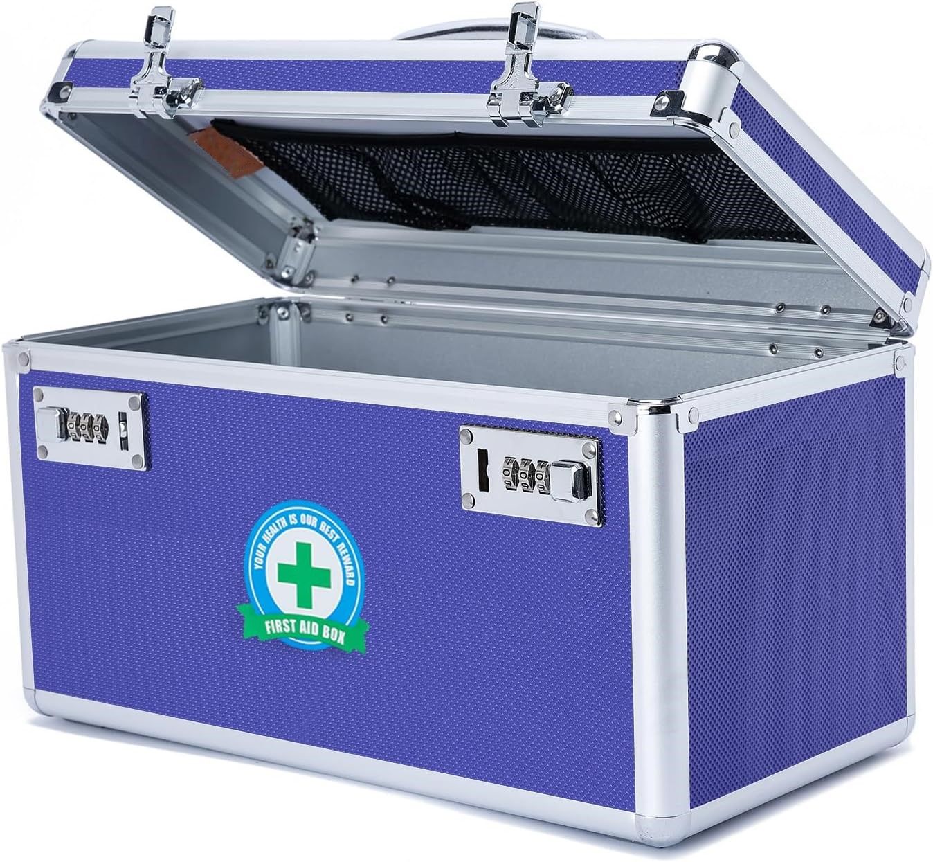 V178-27041-139669-00 Locking Combination Medicine Box (Blue/Large) - Image 1