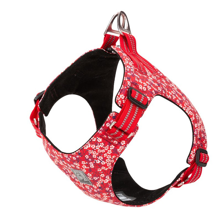 V188-ZAP-TLH1912-8-RED-XS-B09P4BCJP2.MAIN_720x720-00 Floral Doggy Harness Red 3XS - Image 1