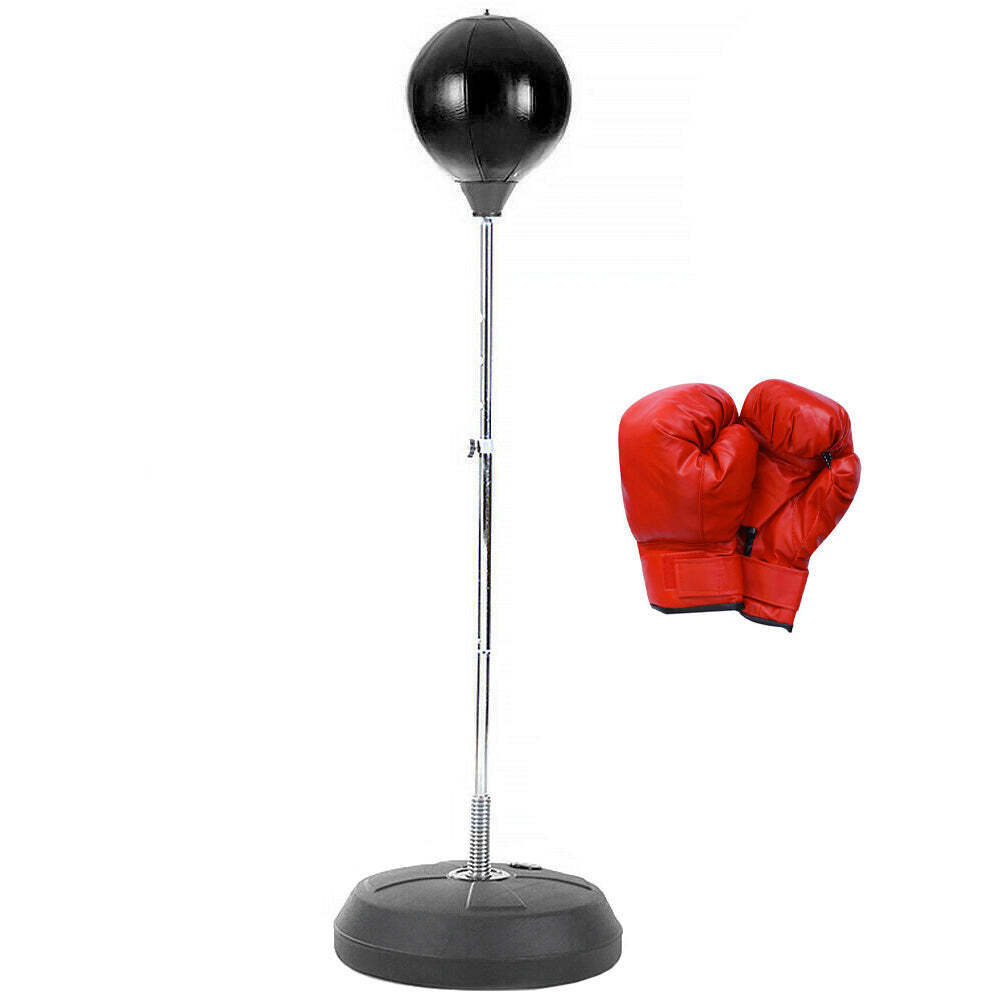 V196-BST180-37986-00 Free-Standing Boxing Set: PU Punching Ball & Boxing Gloves - Image 1