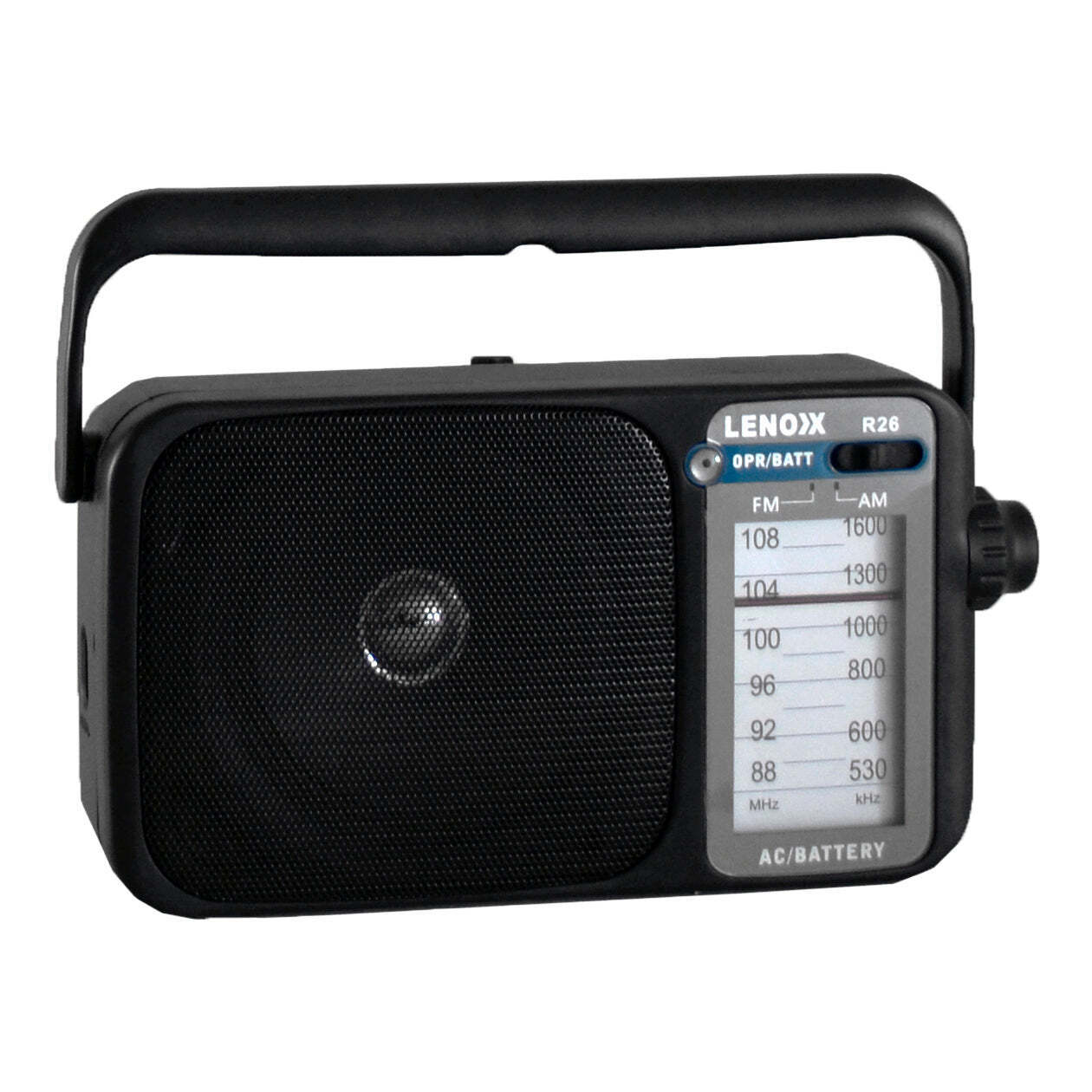 V196-R26-37946-00 AM/FM Mantle Radio (Black) Battery Operated, w/ Bandwidth 540-1600 - Image 1