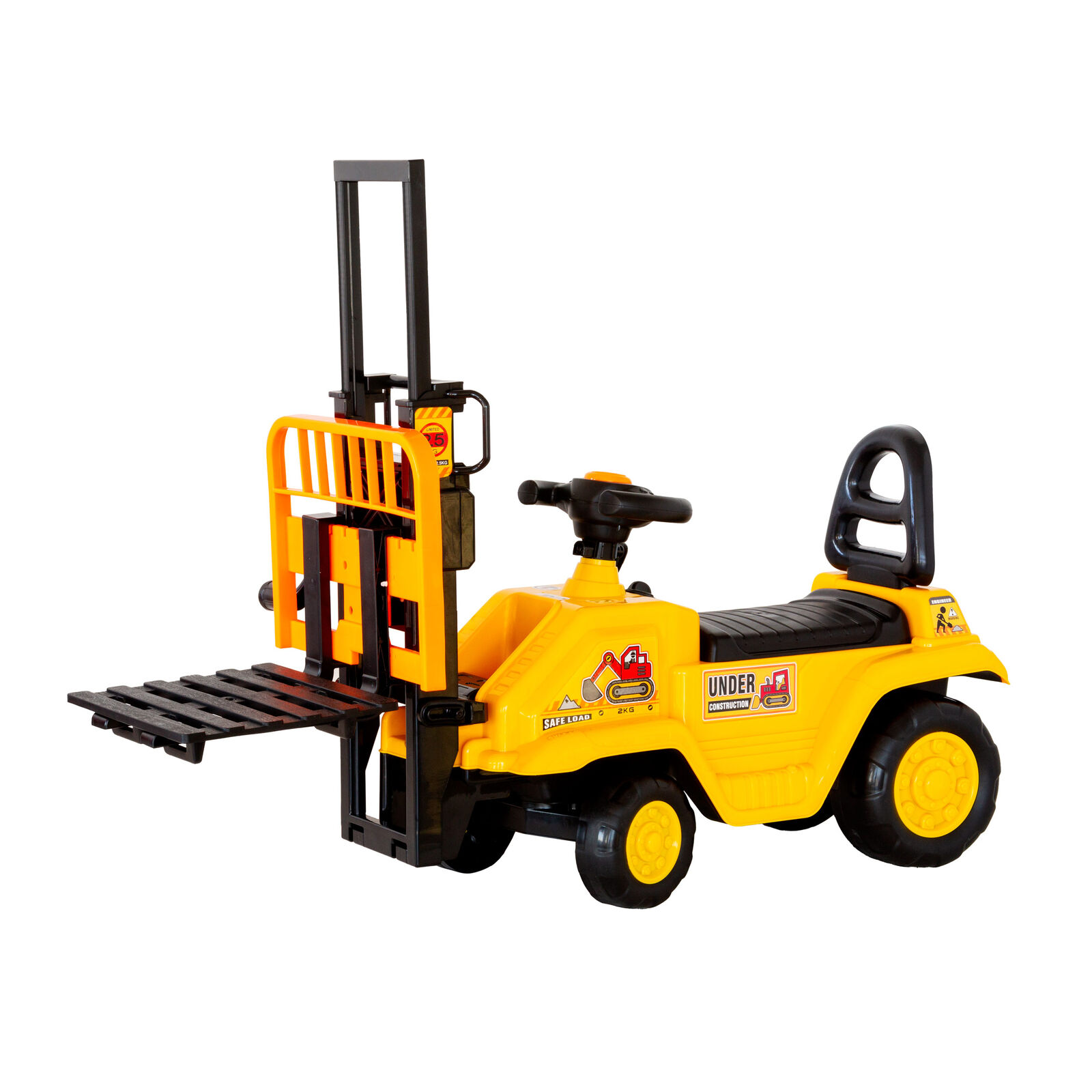 V196-YD1003-202505191430-00 Kids Manual Forklift Ride-On with Working Mast Lift and Pallet - Image 1
