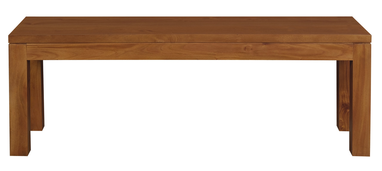V199-BE12835RPNLP-189594-00 Tilda Solid Mahogany Timber Bench (Light Pecan) - Image 1