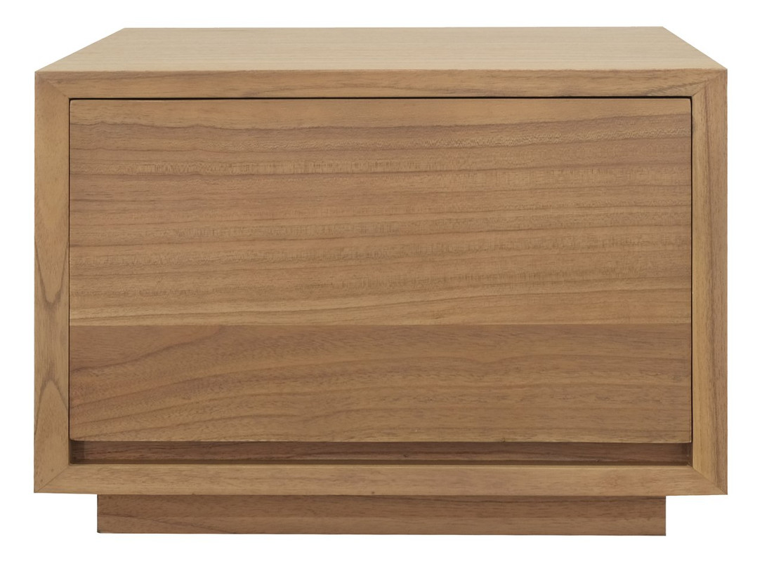 V199-BS050NMNI-191677-00 Oscar 1 Drawer Low Bedside Table (Natural) - Image 1