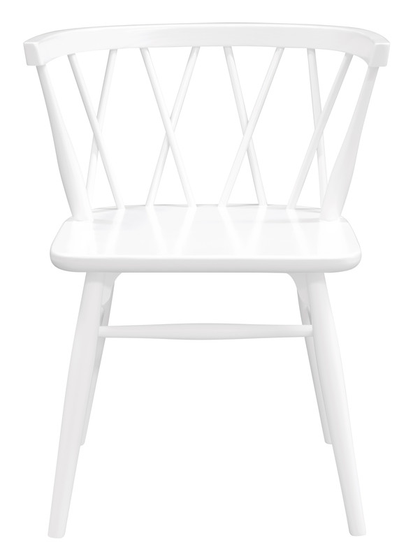 V199-CH061XBSF2WH-191636-00 Sierra Cross Back Oak Chair - Set of 2 (White) - Image 1