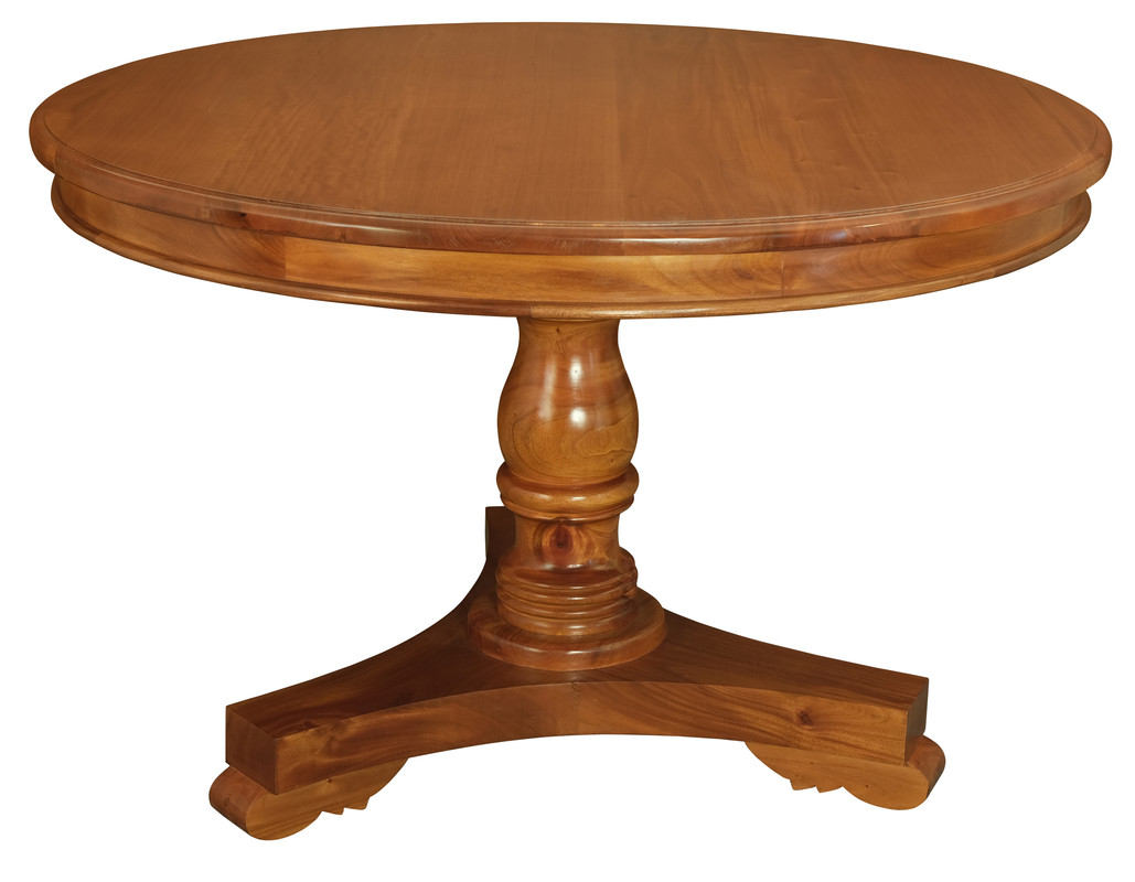 V199-DT120RDLP-173811-00 Tasmania Round Dining Table 120 cm (Light Pecan) - Image 1