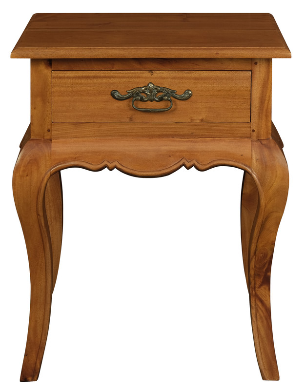 V199-LT001FPLP-189662-00 French Provincial 1 Drawer Lamp Table (Light Pecan) - Image 1