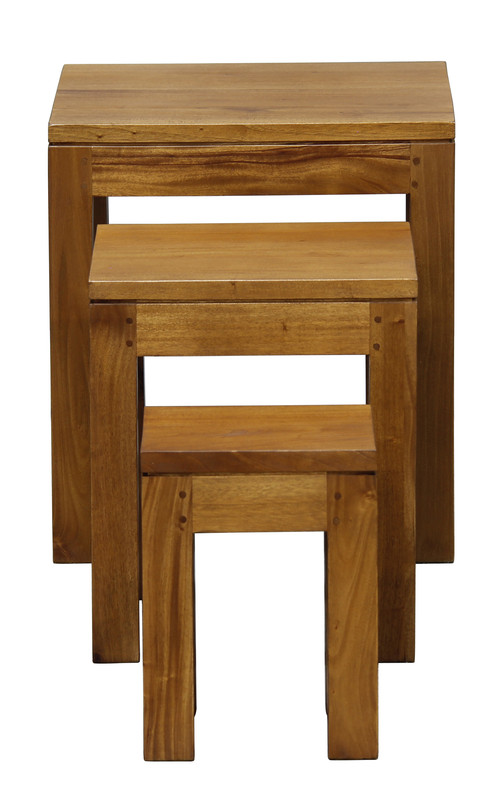 V199-NT300TALP-202504211304-00 Amsterdam Nest of Table Set of 3 (Light Pecan) - Image 1