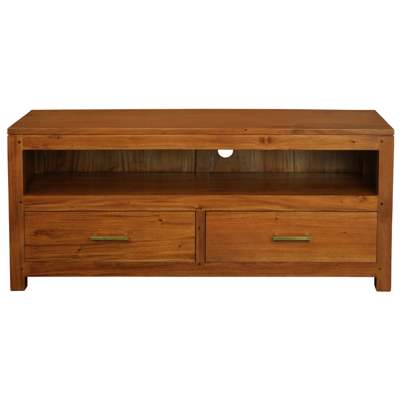 V199-SB002PNMKLP-202504141847-00 Paris 2 Drawer Entertainment Unit (Light Pecan) - Image 1