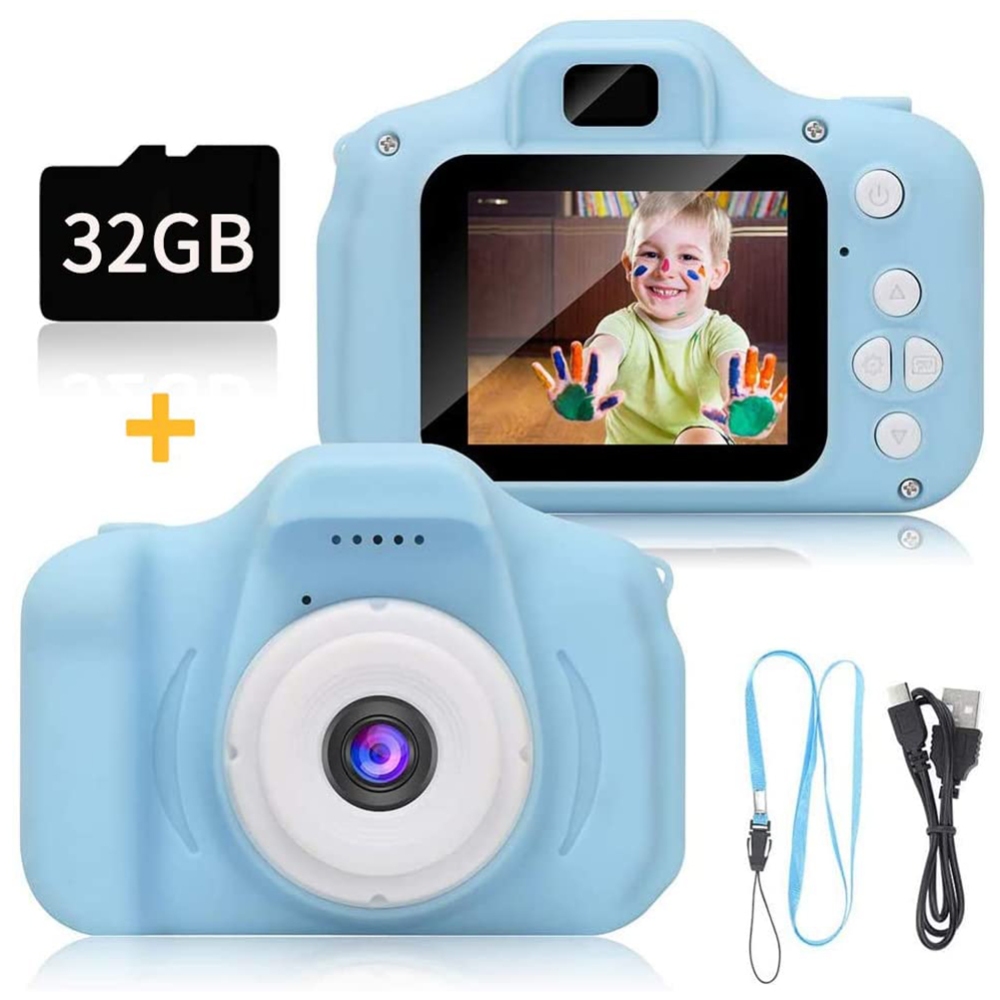 V201-BBZ0211DB8AU-67370-00 Mini Digital Children Camera Kids Camera 2.0" LCD Toy 32G Card HD - Image 1
