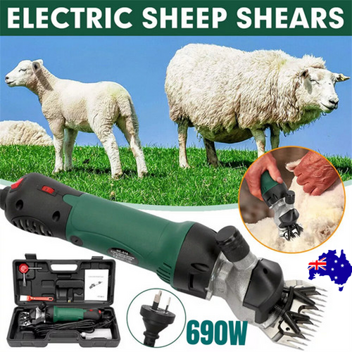 V201-CUT0850GR8AU-213327-00 690W Electric Sheep Shears 2400R/Min 6 Speed Grooming Kit with 8 Grids Heat AU - Image 1