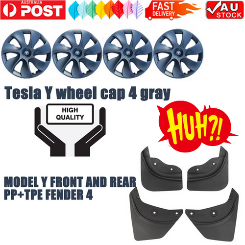V201-DP88863-190484-00 Tesla Y wheel cap 4 gray and model Y front and rear PP TPE fender 4 - Image 1
