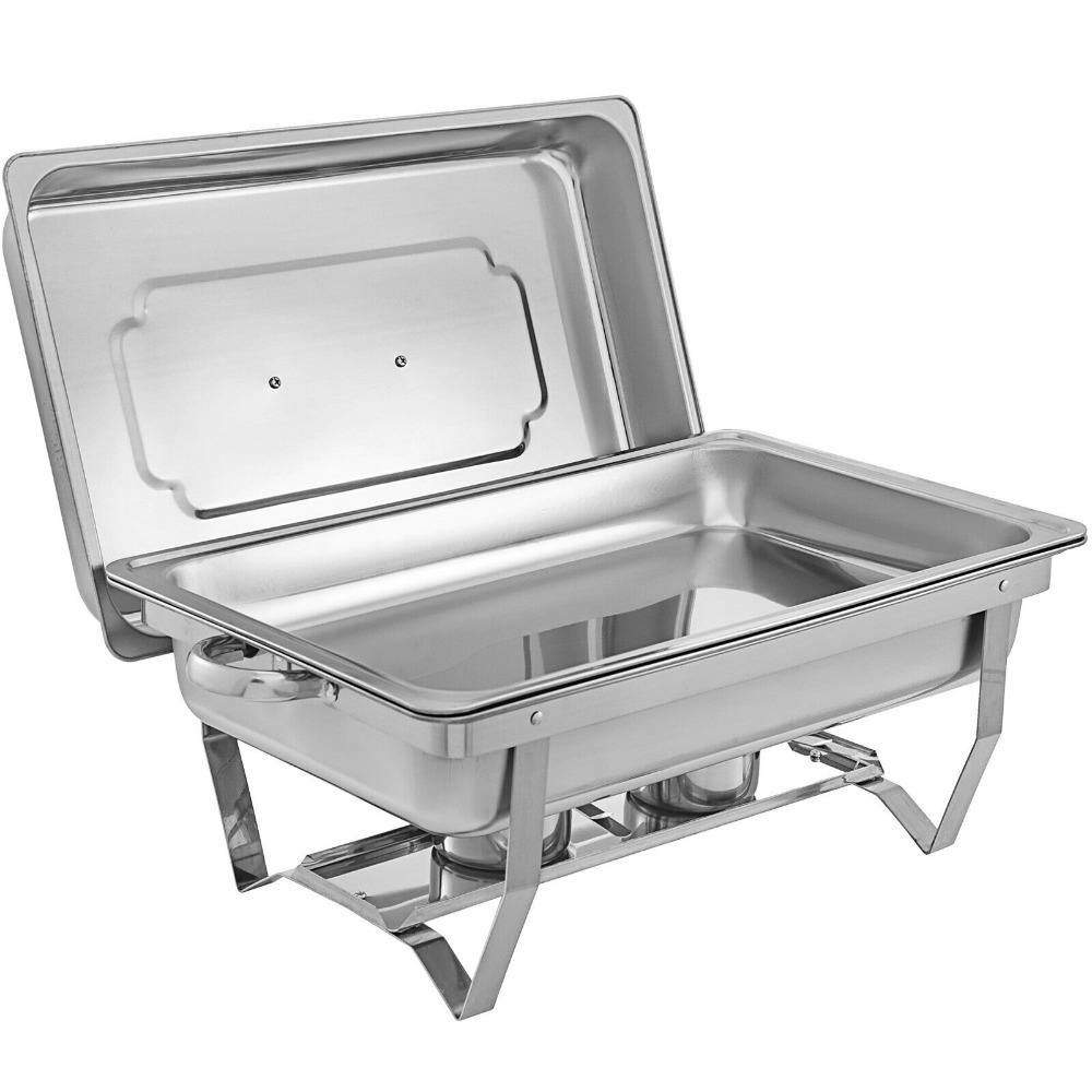 V201-FAZ4990SI8AU-59210-00 9L Chafing Dish Set Buffet Pan Bain Marie Bow Stainless Steel Food Warmer - Image 1