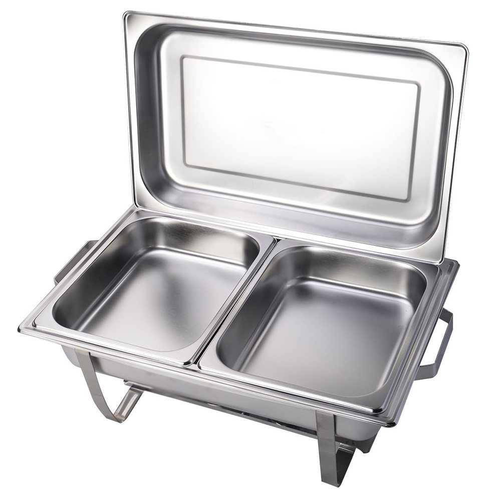 V201-FAZ4991SI8AU-67485-00 9L Chafing Dish Set Buffet Pan Bain Marie Bow Stainless Steel Food Warmer - Image 1