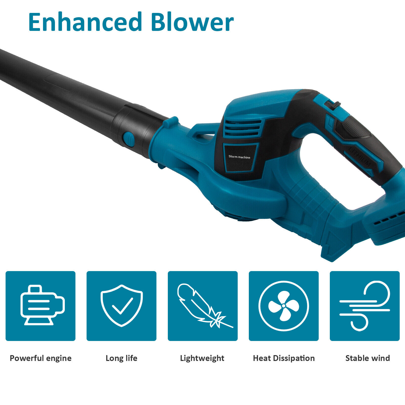 V201-FUN0036BU8AU-150102-00 Cordless Leaf Blower Dust Tools Garden Lightweight for Makita 18V Battery AU - Image 1
