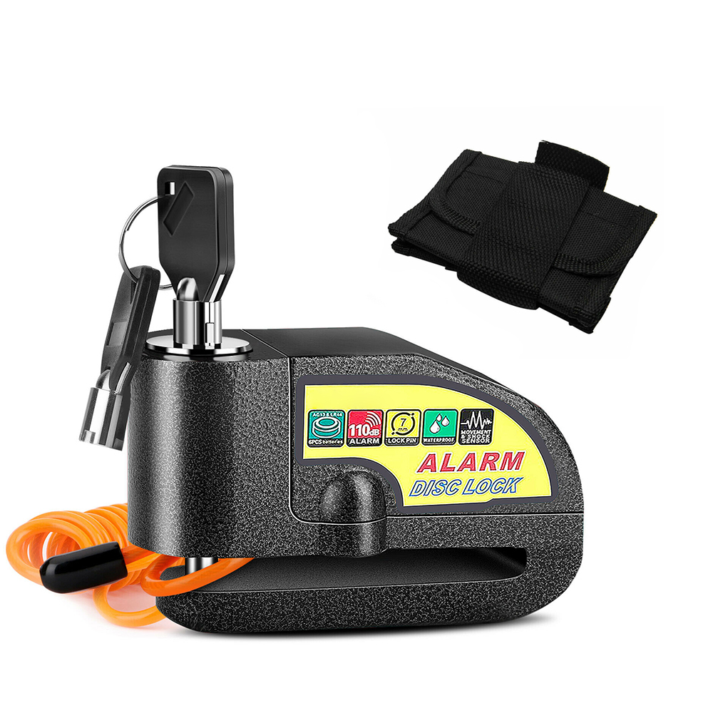 V201-HBZ1110BL8AU-1-00 Motorcycle Alarm Disc Lock Brake Handlebar Throttle Grip Lock Bike Security - Image 1