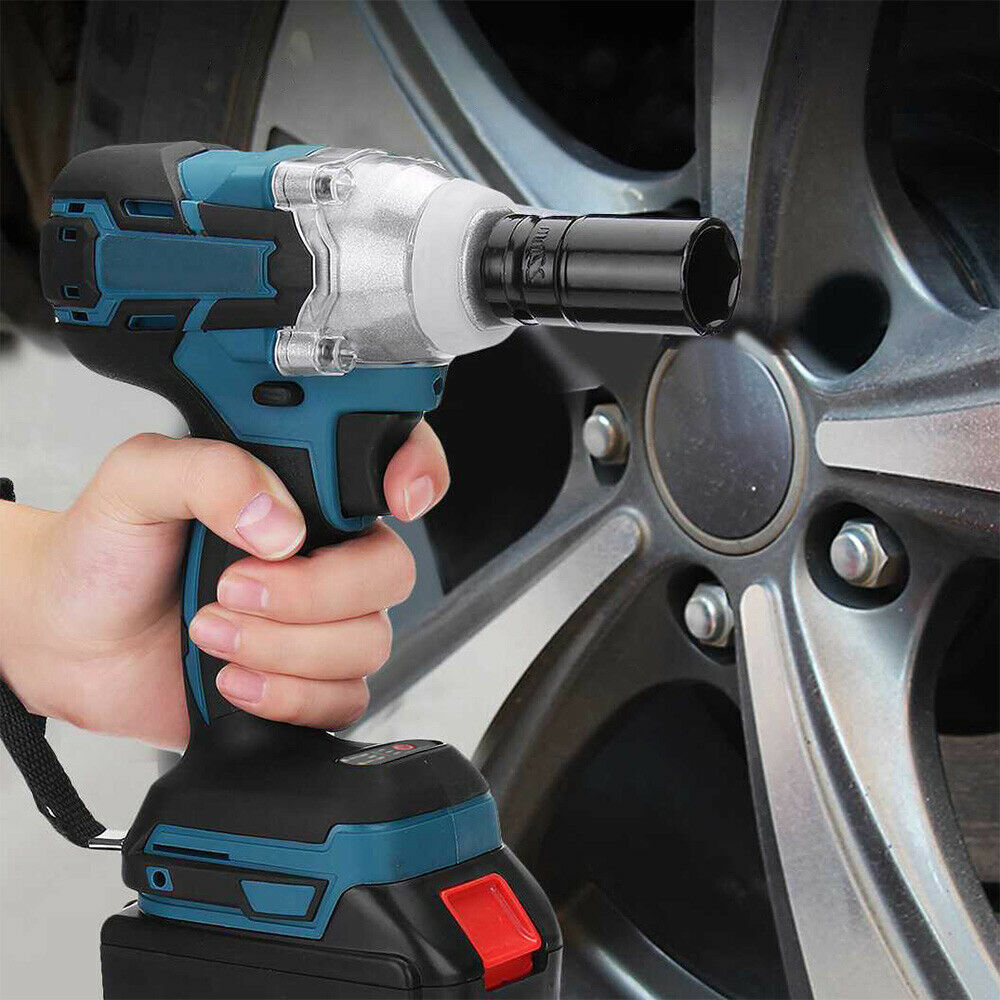 V201-LI0720BU8AUUP-144707-00 Cordless Electric Impact Wrench Brushless Rattle Gun 1/2" Driver +Large Battery - Image 1