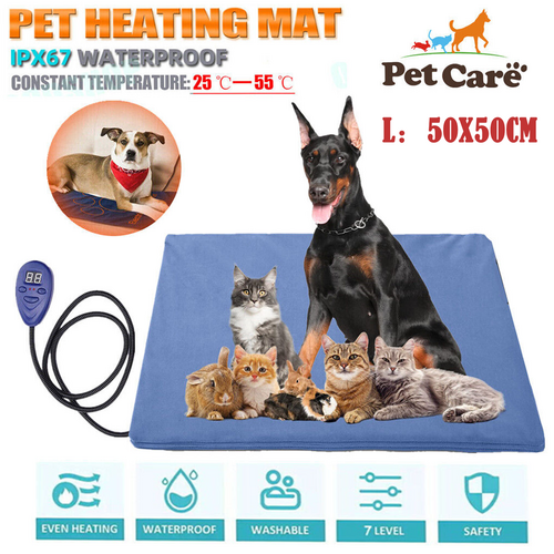 V201-W13049071-186565-00 Electric Pet Heat Pad: Waterproof Heating Mat for Cat Dog Bed | Chew Resistant L - Image 1