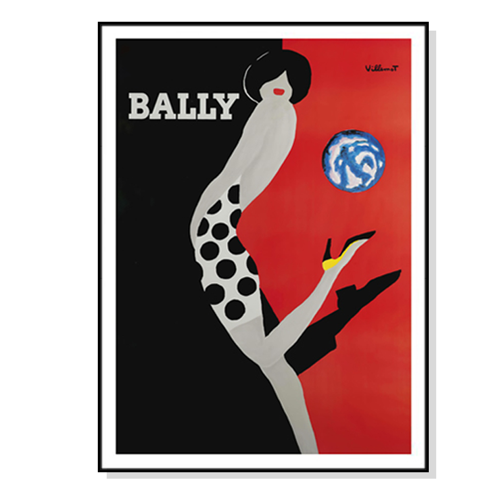 V207-1150_fashion-bally-black_1 Wall Art 70cmx100cm Fashion Bally Black Frame Canvas - Image 1