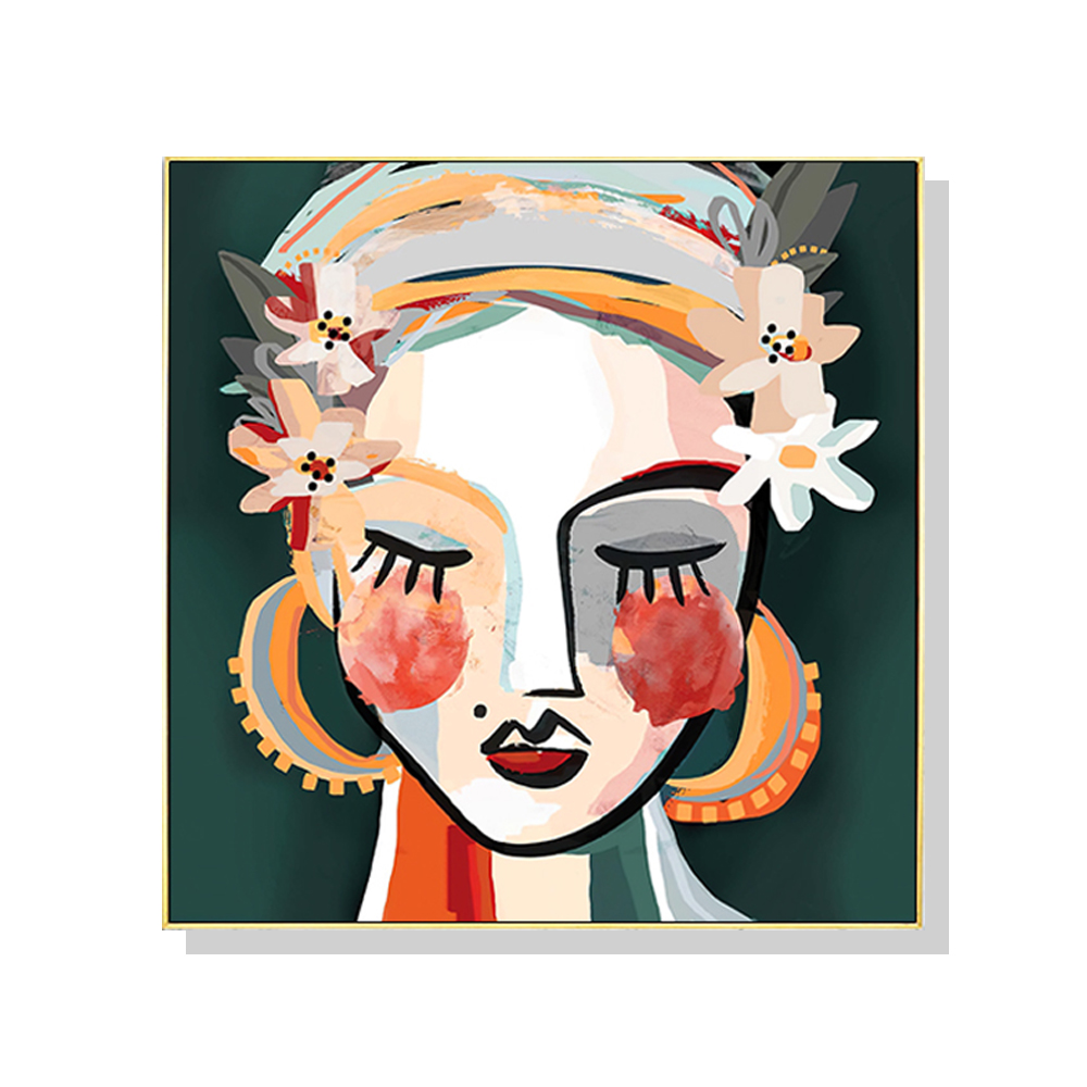 V207-1305-64694-00 Wall Art 60cmx60cm Sophie II Gold Frame Canvas - Image 1