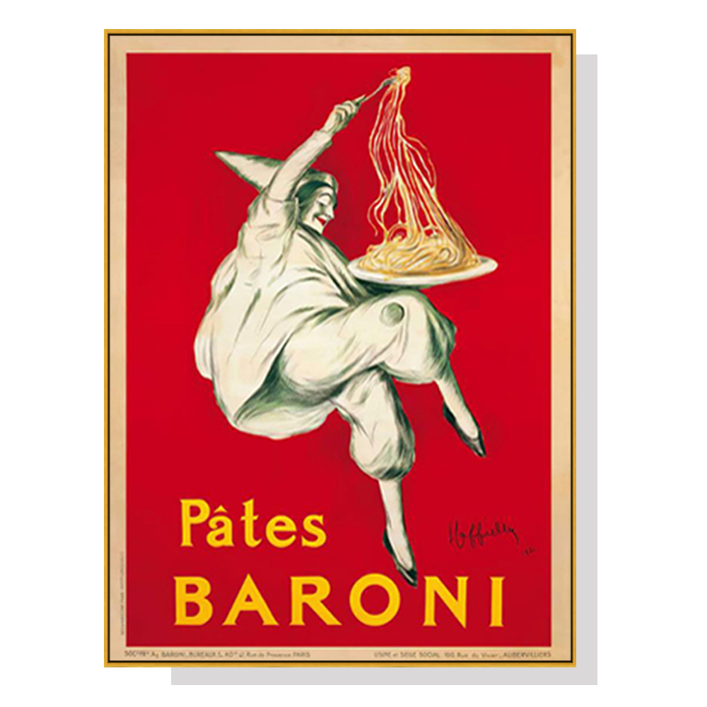 V207-1816-81998-00 Wall Art 60cmx90cm Pates Baroni Pasta Gold Frame Canvas - Image 1