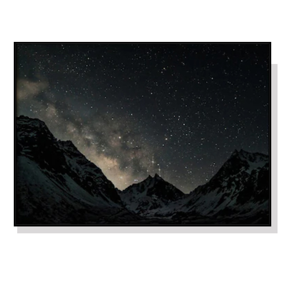 V207-1971-87350-00 Wall Art 60cmx90cm Night Court Black Frame Canvas - Image 1