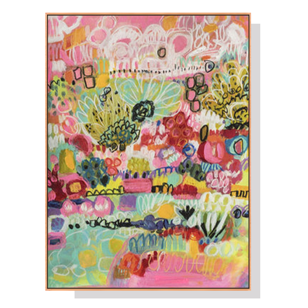 V207-20763-97544-00 Wall Art 100cmx150cm Summer Smile A Wood Frame Canvas - Image 1