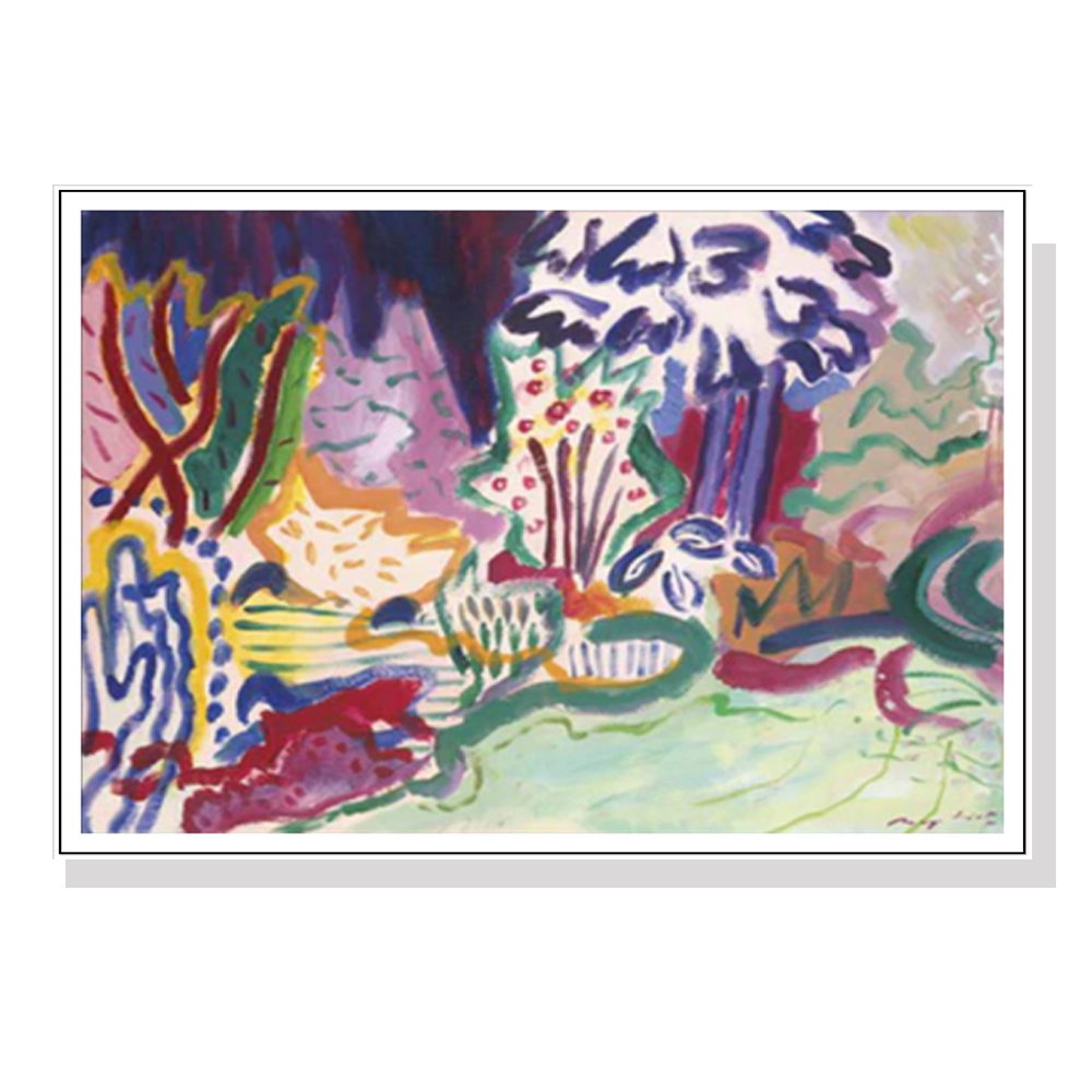 V207-21002-97510-00 Wall Art 90cmx135cm Late Summer White Frame Canvas - Image 1