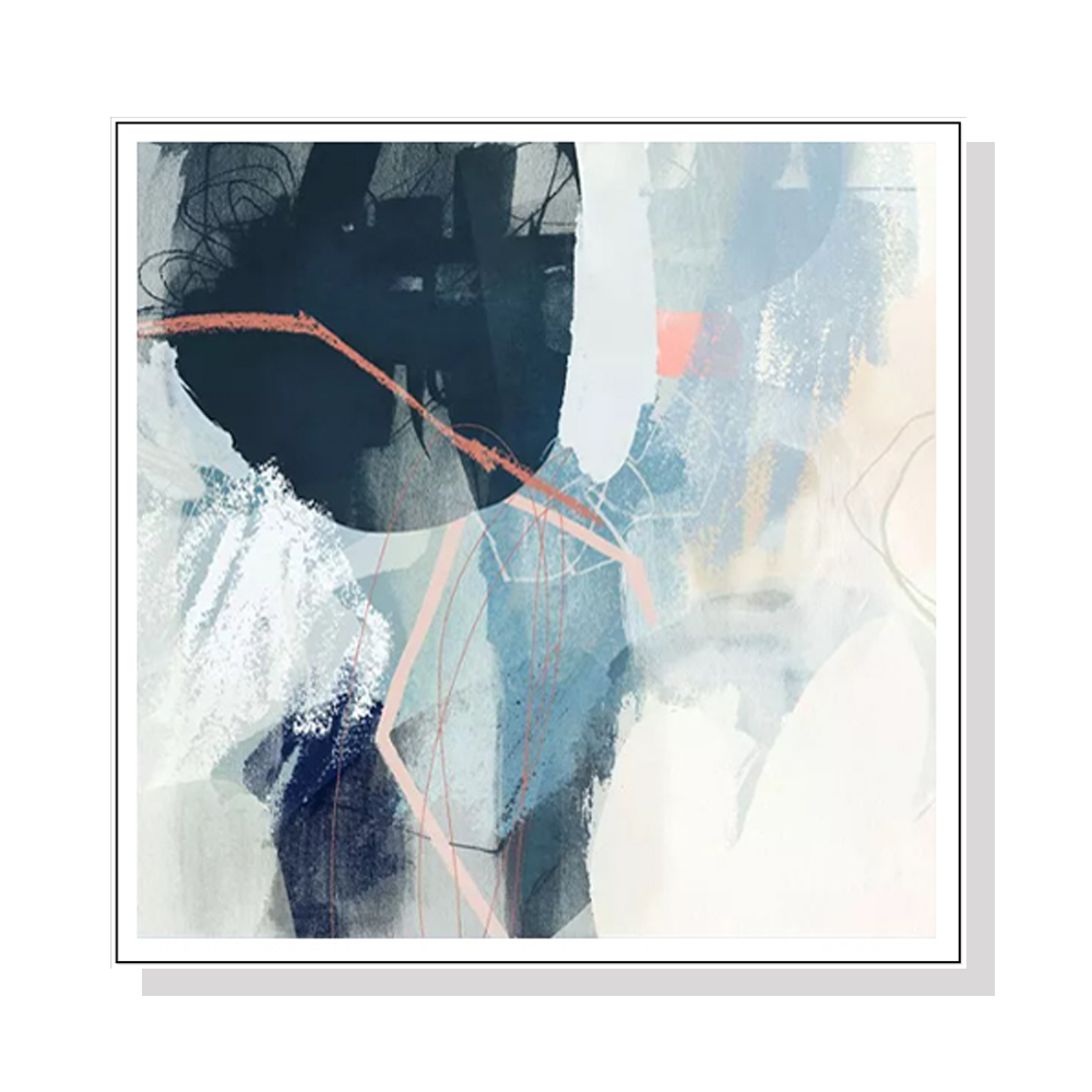 V207-21743-97322-00 Wall Art 100cmx100cm Luz II White Frame Canvas - Image 1