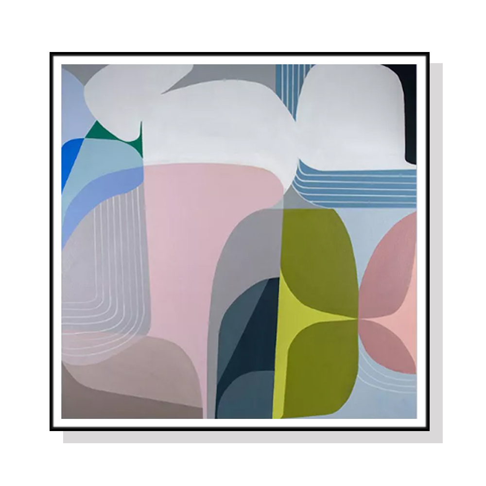 V207-21822-96749-00 Wall Art 90cmx90cm Skyways Black Frame Canvas - Image 1