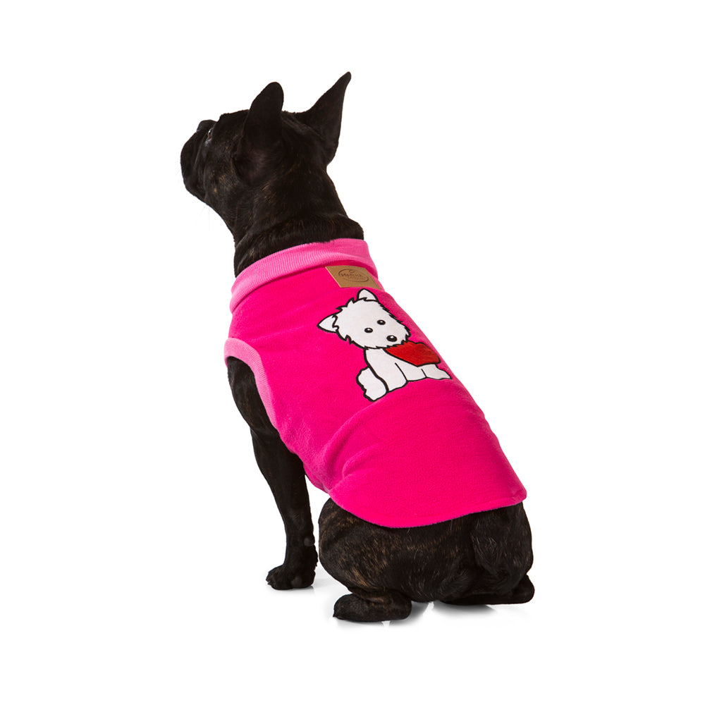 V208-PJ-PH30-71958-00 Puppy Heart Pink Dog Pyjamas 30cm - Image 1