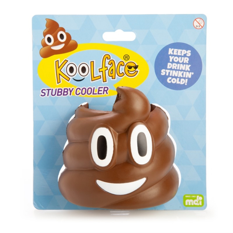 V210-2670078-76950-00 Koolface Smiling Poo Stubby Cooler - Image 1