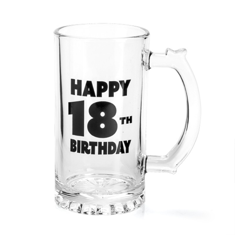 V210-2670223-SDC_2670223_2022-23-2-16-30-20-00 Happy 18th Birthday Beer Stein - Image 1
