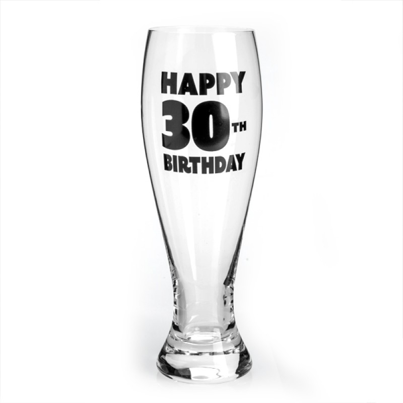 V210-2670253-SDC_2670253_2022-22-2-11-13-08-00 30th Birthday Pilsner Glass - Image 1