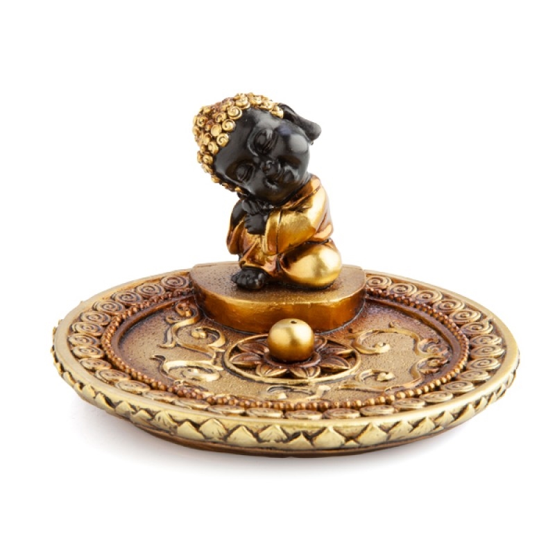 V210-2670862_SDC_2670862_2022-02-3-11-54-49 Gold Sleeping Baby Buddha Incense Burner - Image 1