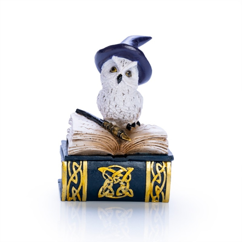 V210-2680621-90678-00 Snowy Owl Book Trinket Box - Image 1