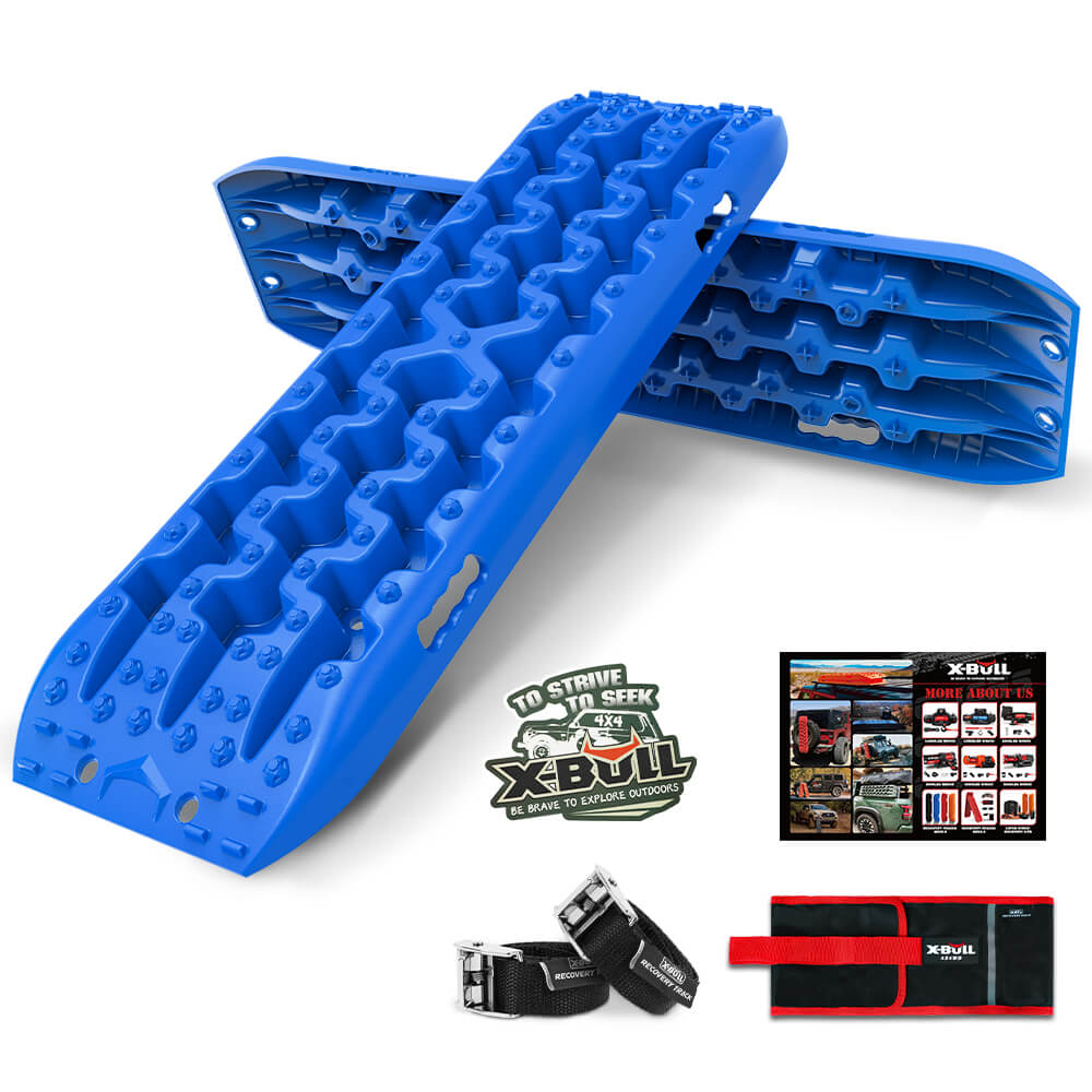 V211-AU-RT008-49342-00 X-BULL Recovery tracks kit Boards 4WD strap mounting 4x4 Sand Snow Car qrange GEN3.0 6pcs blue - Image 1