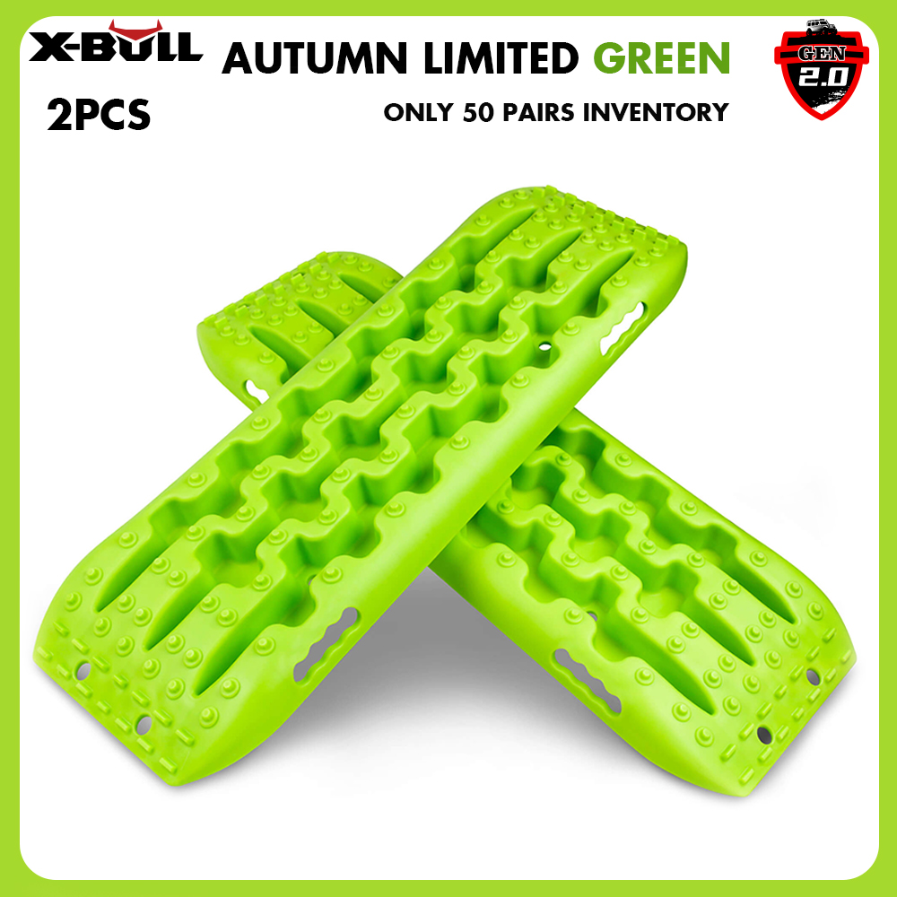 V211-AU-ST006-161064-00 X-BULL Recovery Tracks Boards 10T 2PCS Truck Snow Mud 4WD Offroad Gen2.0 91cm Green - Image 1