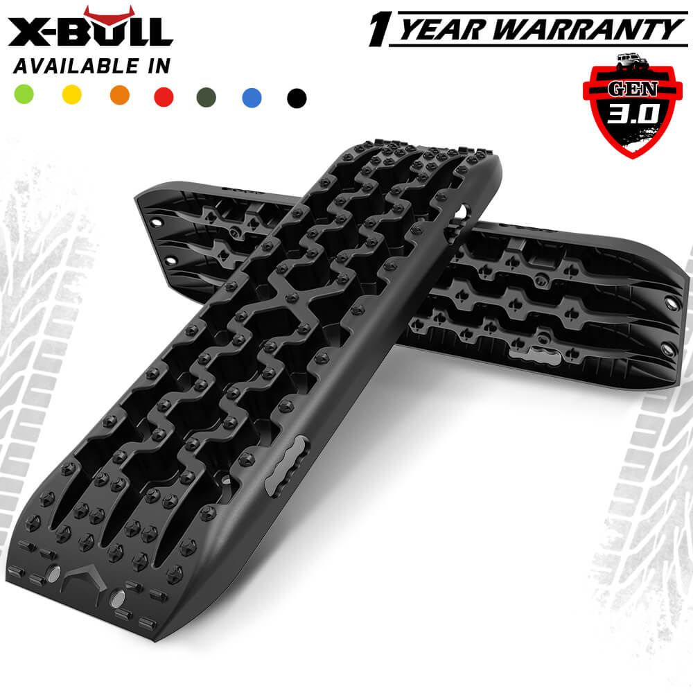 V211-AUEB-XBRT009-N-35616-00 X-BULL Recovery tracks / Sand tracks / Mud tracks / Off Road 4WD 4x4 Car 2pcs Gen 3.0 - Black - Image 1