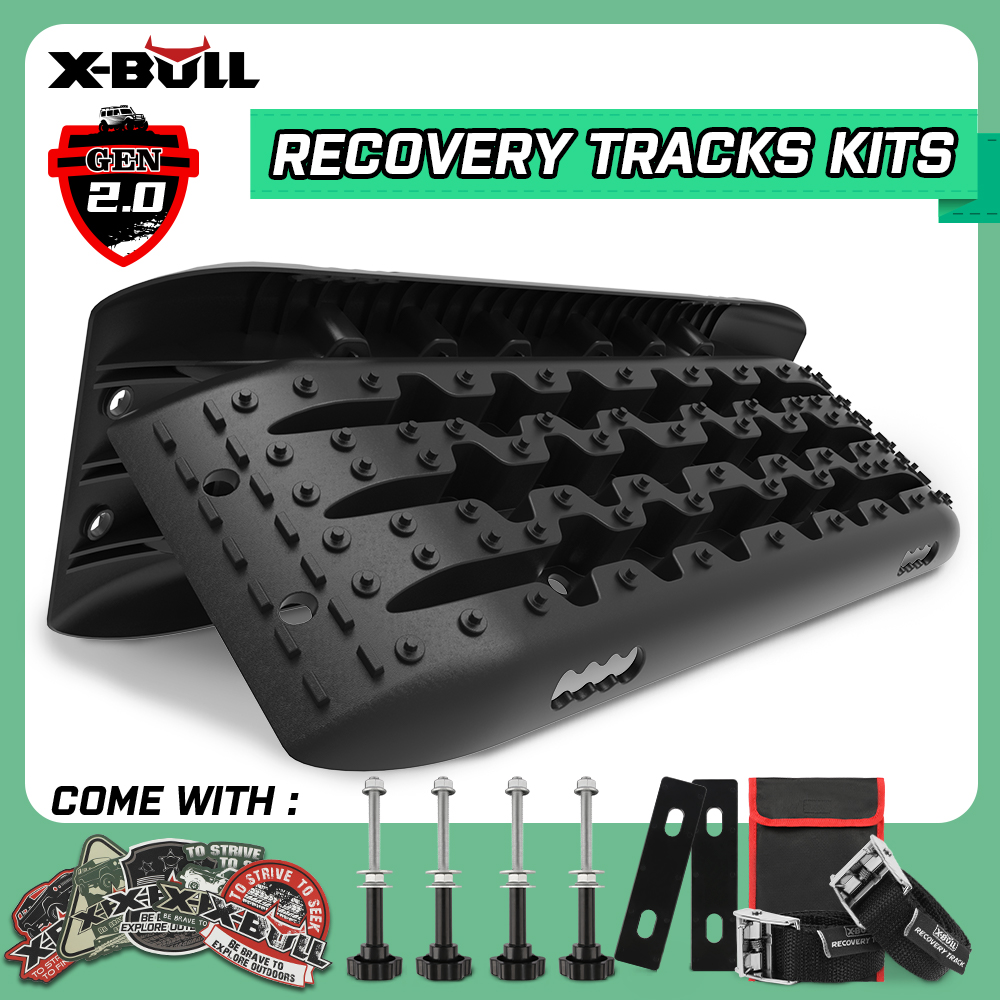 V211-AUEB-XBST002-P-562cc3102423ac66-00 X-BULL Recovery tracks Sand Trucks Offroad With 4PCS Mounting Pins 4WDGen 2.0 - Black - Image 1