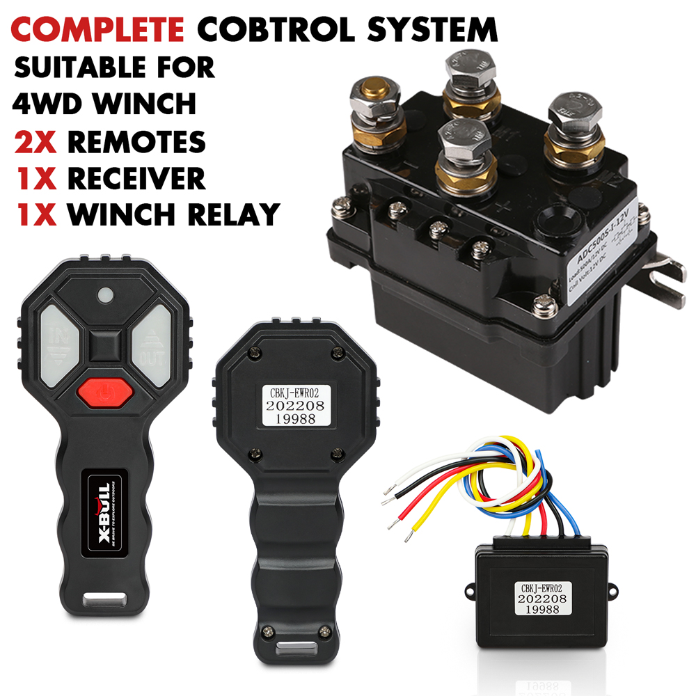 V211-AUEB-XBWP005WP013-90091-00 X-BULL Winch Solenoid Relay Wiring Controller 500A 12V and 150ft Wireless Remote - Image 1