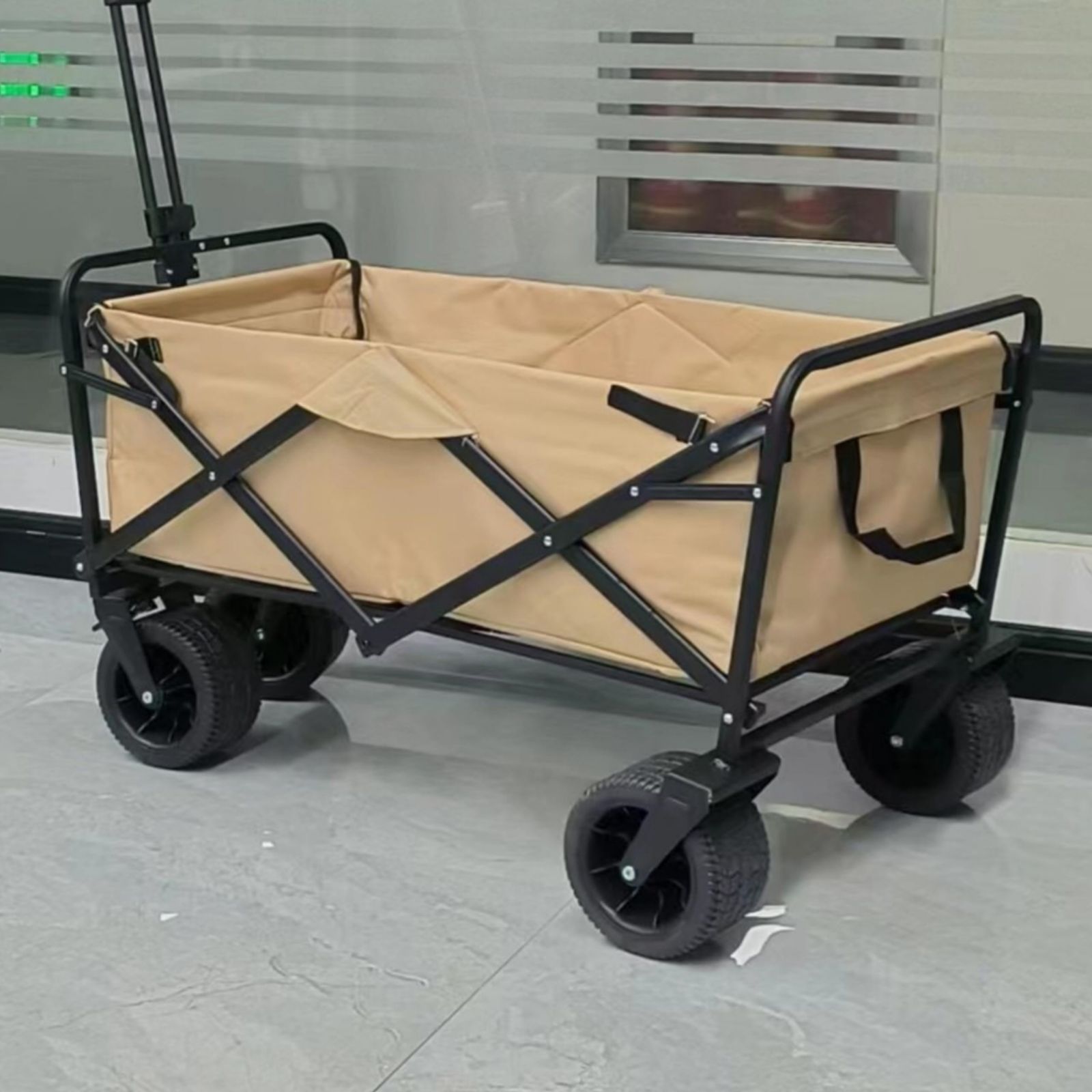 V213-CART-SML-KHA-80487-00 Folding Cart Small Khaki - Image 1