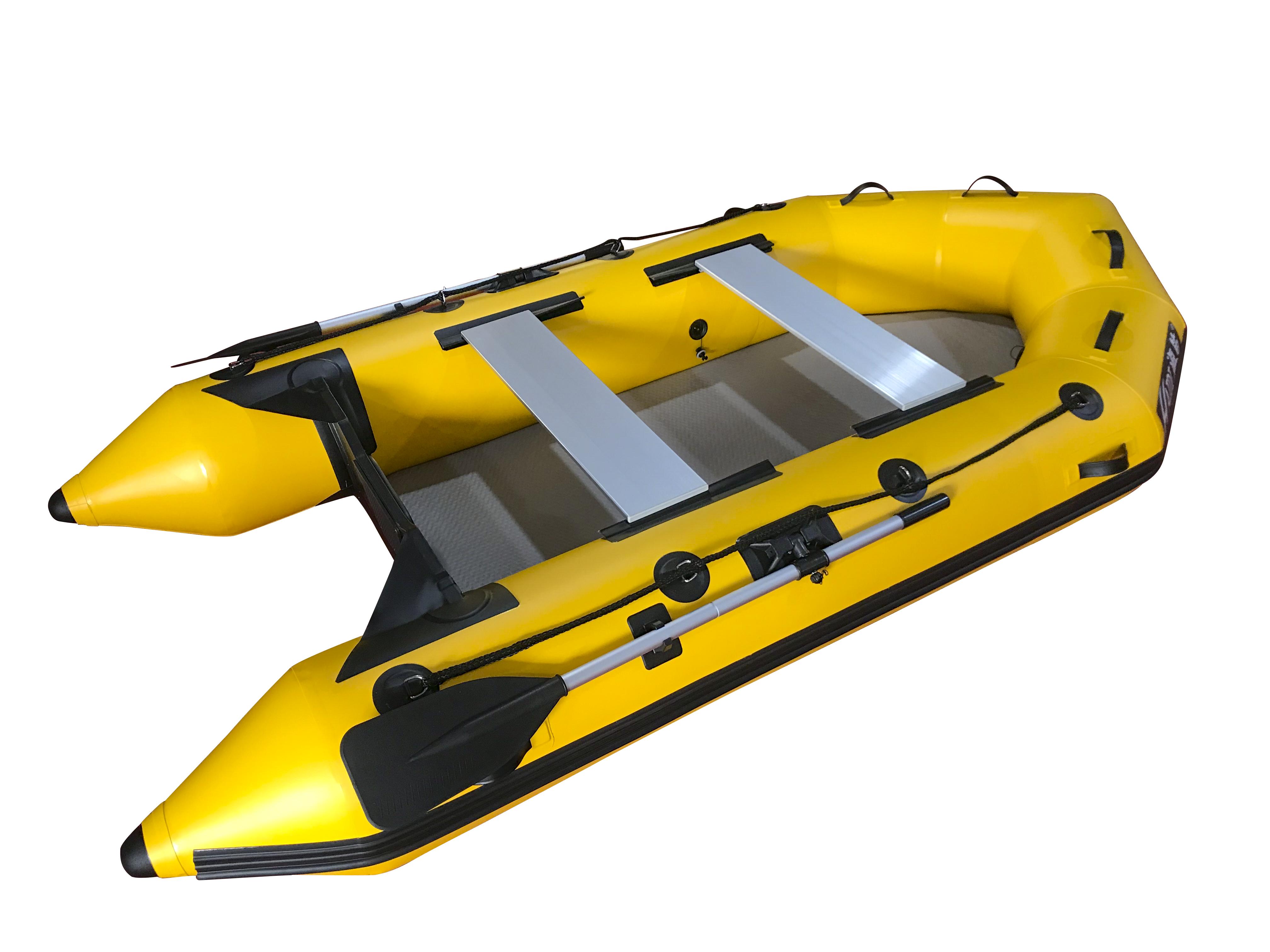 V213-IFB01-YEL30-65218-05 3m Inflatable Dinghy Boat Tender Pontoon Rescue- Yellow - Image 1