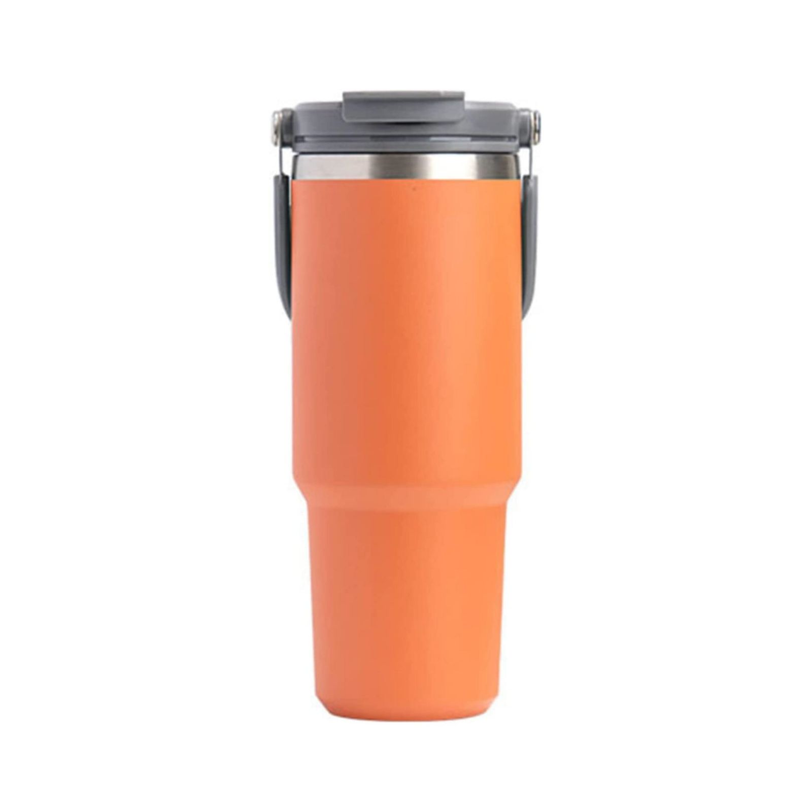 V213-TYESOMUG-900MLORG-79989-00 900ML Orange Stainless Steel Travel Mug with Leak-proof 2-in-1 Straw and Sip Lid, Vacuum Insulated Coffee Mug for Car, Office, Perfect Gifts, Keeps Liquids Hot or Cold - Image 1
